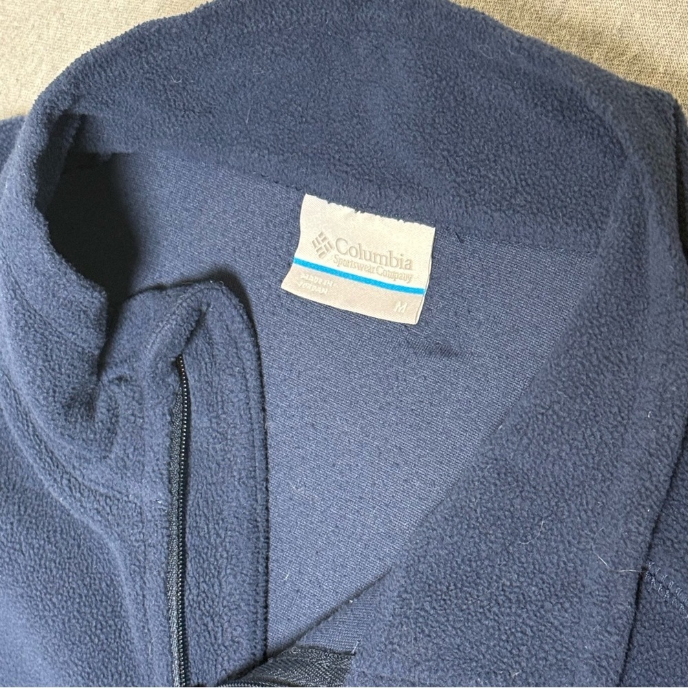 Columbia Fleece Mens M Small Navy Klamath Range II Half Zip Pullover Sweater - Picture 5 of 6